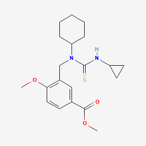 molecular formula C20H28N2O3S B10964118 Methyl 3-{[cyclohexyl(cyclopropylcarbamothioyl)amino]methyl}-4-methoxybenzoate 
