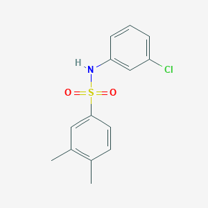 molecular formula C14H14ClNO2S B10964254 N-(3-chlorophenyl)-3,4-dimethylbenzenesulfonamide 