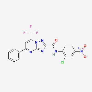 molecular formula C19H10ClF3N6O3 B10964354 N-(2-chloro-4-nitrophenyl)-5-phenyl-7-(trifluoromethyl)[1,2,4]triazolo[1,5-a]pyrimidine-2-carboxamide 