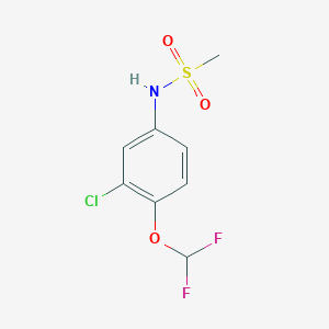 molecular formula C8H8ClF2NO3S B10964418 N-[3-chloro-4-(difluoromethoxy)phenyl]methanesulfonamide 