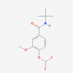molecular formula C13H17F2NO3 B10964464 N-tert-butyl-4-(difluoromethoxy)-3-methoxybenzamide 