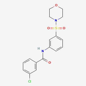 molecular formula C17H17ClN2O4S B10964517 3-chloro-N-[3-(morpholin-4-ylsulfonyl)phenyl]benzamide 