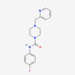 molecular formula C17H19FN4O B10964973 N-(4-fluorophenyl)-4-(pyridin-2-ylmethyl)piperazine-1-carboxamide 