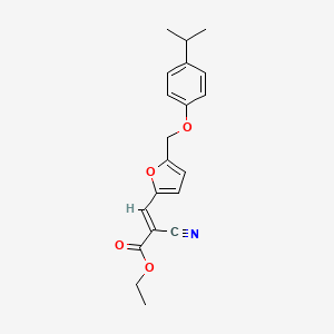 molecular formula C20H21NO4 B10964980 ethyl (2E)-2-cyano-3-(5-{[4-(propan-2-yl)phenoxy]methyl}furan-2-yl)prop-2-enoate 