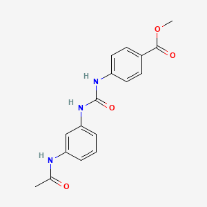 molecular formula C17H17N3O4 B10965213 Methyl 4-({[3-(acetylamino)phenyl]carbamoyl}amino)benzoate 