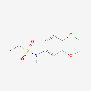 molecular formula C10H13NO4S B10965545 N-(2,3-dihydro-1,4-benzodioxin-6-yl)ethanesulfonamide 