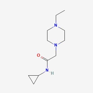 molecular formula C11H21N3O B10965558 N-cyclopropyl-2-(4-ethylpiperazin-1-yl)acetamide 