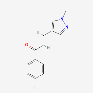 molecular formula C13H11IN2O B10965650 Propenone, 1-(4-iodophenyl)-3-(1-methyl-1H-pyrazol-4-yl)- 
