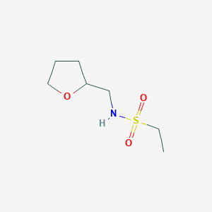 molecular formula C7H15NO3S B10965908 N-(tetrahydrofuran-2-ylmethyl)ethanesulfonamide 