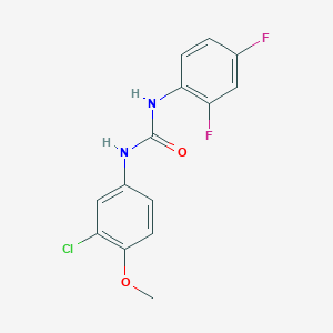 molecular formula C14H11ClF2N2O2 B10966059 1-(3-Chloro-4-methoxyphenyl)-3-(2,4-difluorophenyl)urea 