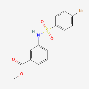 molecular formula C14H12BrNO4S B10966314 Methyl 3-{[(4-bromophenyl)sulfonyl]amino}benzoate CAS No. 59256-27-8