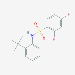 molecular formula C16H17F2NO2S B10966322 N-(2-tert-butylphenyl)-2,4-difluorobenzenesulfonamide 