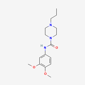 molecular formula C16H25N3O3 B10966351 N-(3,4-dimethoxyphenyl)-4-propylpiperazine-1-carboxamide 