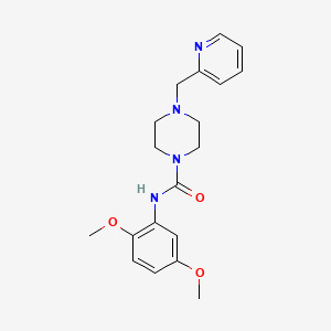 molecular formula C19H24N4O3 B10966637 N-(2,5-dimethoxyphenyl)-4-(pyridin-2-ylmethyl)piperazine-1-carboxamide 