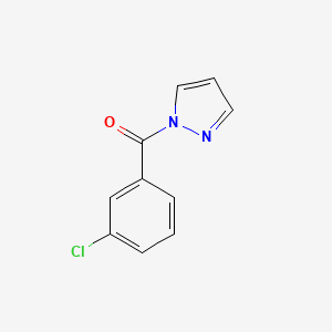 molecular formula C10H7ClN2O B10966768 (3-chlorophenyl)(1H-pyrazol-1-yl)methanone 