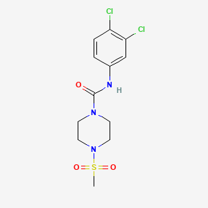 molecular formula C12H15Cl2N3O3S B10966932 N-(3,4-dichlorophenyl)-4-(methylsulfonyl)piperazine-1-carboxamide 