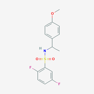 molecular formula C15H15F2NO3S B10967069 2,5-difluoro-N-[1-(4-methoxyphenyl)ethyl]benzenesulfonamide 