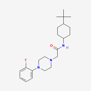 molecular formula C22H34FN3O B10967071 N-(4-tert-butylcyclohexyl)-2-[4-(2-fluorophenyl)piperazin-1-yl]acetamide 