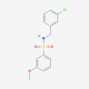 molecular formula C14H14ClNO3S B10967337 N-(3-chlorobenzyl)-3-methoxybenzenesulfonamide 