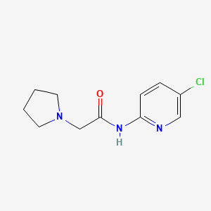 molecular formula C11H14ClN3O B10967439 N-(5-chloropyridin-2-yl)-2-(pyrrolidin-1-yl)acetamide 