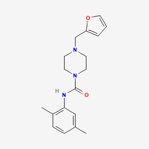molecular formula C18H23N3O2 B10967454 N-(2,5-dimethylphenyl)-4-(furan-2-ylmethyl)piperazine-1-carboxamide 