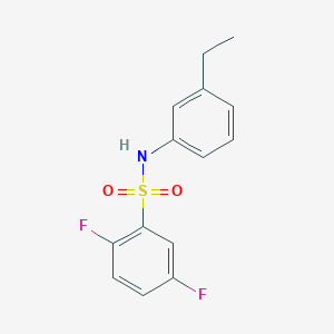 molecular formula C14H13F2NO2S B10967479 N-(3-ethylphenyl)-2,5-difluorobenzenesulfonamide 