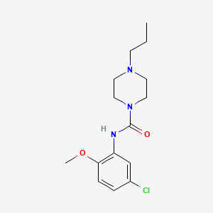 molecular formula C15H22ClN3O2 B10967677 N-(5-chloro-2-methoxyphenyl)-4-propylpiperazine-1-carboxamide 