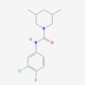 molecular formula C14H18ClFN2O B10967682 N-(3-chloro-4-fluorophenyl)-3,5-dimethylpiperidine-1-carboxamide 