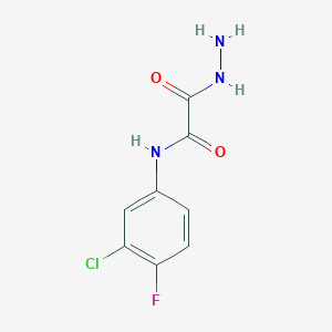 molecular formula C8H7ClFN3O2 B10967702 N-(3-chloro-4-fluorophenyl)-2-hydrazinyl-2-oxoacetamide 