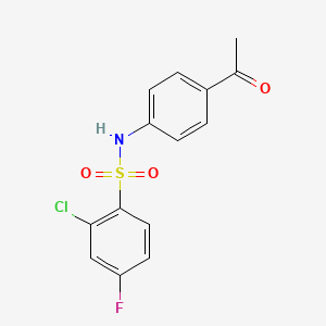 molecular formula C14H11ClFNO3S B10967740 N-(4-acetylphenyl)-2-chloro-4-fluorobenzenesulfonamide 