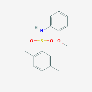 molecular formula C16H19NO3S B10967790 N-(2-methoxyphenyl)-2,4,5-trimethylbenzenesulfonamide 