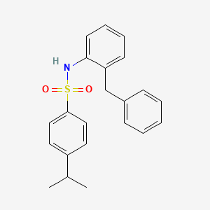 molecular formula C22H23NO2S B10967889 N-(2-benzylphenyl)-4-(propan-2-yl)benzenesulfonamide 