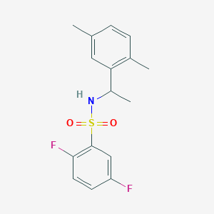 molecular formula C16H17F2NO2S B10967923 N-[1-(2,5-dimethylphenyl)ethyl]-2,5-difluorobenzenesulfonamide 