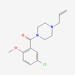 molecular formula C15H19ClN2O2 B10967985 (5-Chloro-2-methoxyphenyl)[4-(prop-2-en-1-yl)piperazin-1-yl]methanone 