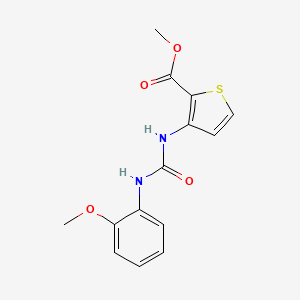 molecular formula C14H14N2O4S B10968068 Methyl 3-{[(2-methoxyphenyl)carbamoyl]amino}thiophene-2-carboxylate 
