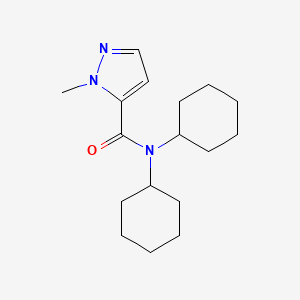molecular formula C17H27N3O B10968073 N,N-dicyclohexyl-1-methyl-1H-pyrazole-5-carboxamide 