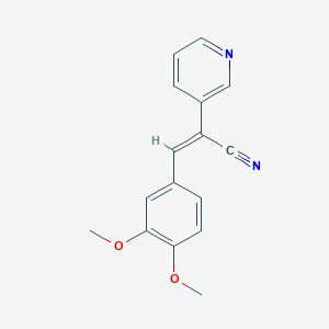 molecular formula C16H14N2O2 B109681 (Z)-3-(3,4-Dimethoxy-phenyl)-2-pyridin-3-yl-acrylonitrile CAS No. 149286-90-8