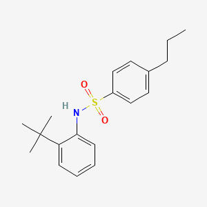 molecular formula C19H25NO2S B10968369 N-(2-tert-butylphenyl)-4-propylbenzenesulfonamide 