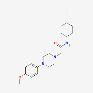 molecular formula C23H37N3O2 B10968391 N-(4-tert-butylcyclohexyl)-2-[4-(4-methoxyphenyl)piperazin-1-yl]acetamide 