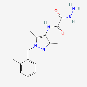 molecular formula C15H19N5O2 B10968418 N-[3,5-dimethyl-1-(2-methylbenzyl)-1H-pyrazol-4-yl]-2-hydrazinyl-2-oxoacetamide 