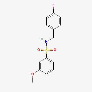 molecular formula C14H14FNO3S B10968512 N-(4-fluorobenzyl)-3-methoxybenzenesulfonamide 