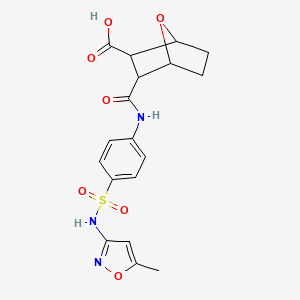 molecular formula C18H19N3O7S B10968679 3-({4-[(5-Methyl-1,2-oxazol-3-yl)sulfamoyl]phenyl}carbamoyl)-7-oxabicyclo[2.2.1]heptane-2-carboxylic acid 