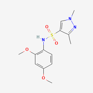 molecular formula C13H17N3O4S B10968843 N-(2,4-dimethoxyphenyl)-1,3-dimethyl-1H-pyrazole-4-sulfonamide 