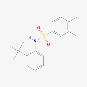 molecular formula C18H23NO2S B10968886 N-(2-tert-butylphenyl)-3,4-dimethylbenzenesulfonamide 