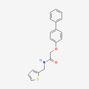 molecular formula C19H17NO2S B10969130 2-(biphenyl-4-yloxy)-N-(thiophen-2-ylmethyl)acetamide 
