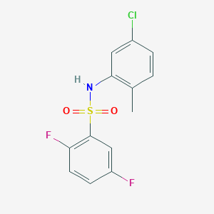 molecular formula C13H10ClF2NO2S B10969465 N-(5-chloro-2-methylphenyl)-2,5-difluorobenzenesulfonamide 