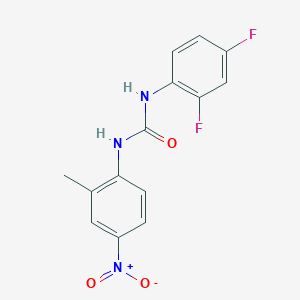 molecular formula C14H11F2N3O3 B10969585 N-(2,4-difluorophenyl)-N'-(2-methyl-4-nitrophenyl)urea 