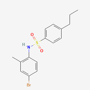 molecular formula C16H18BrNO2S B10969655 N-(4-bromo-2-methylphenyl)-4-propylbenzenesulfonamide 