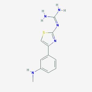 molecular formula C11H13N5S B109697 2-Guanidino-4-(3-methylamino-phenyl)-thiazole CAS No. 88541-11-1
