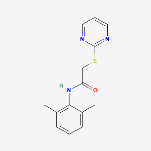 molecular formula C14H15N3OS B10969766 N-(2,6-dimethylphenyl)-2-(pyrimidin-2-ylsulfanyl)acetamide 